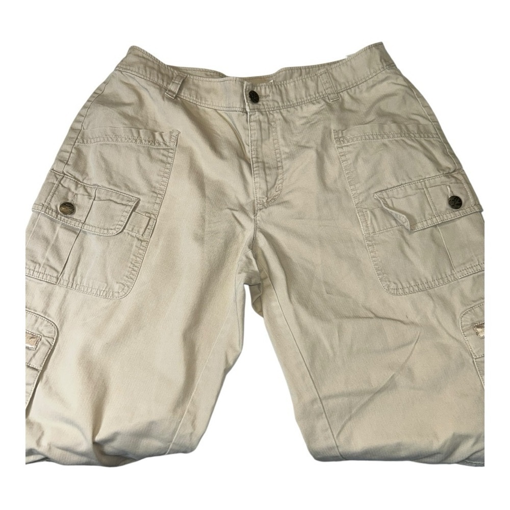 Cato Women Pants 8 Beige Capri Rhinestone City Contemporary Stretch Cargo Modern - Picture 6 of 12